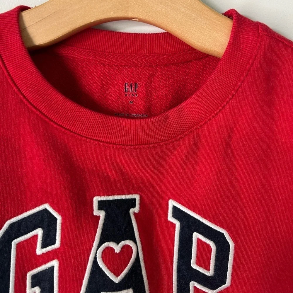 GIRLS Gap 2-in-1 Vintage Soft Sweatshirt Dress | Holiday| navy + red